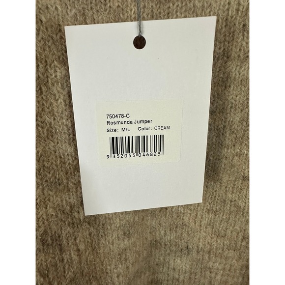 NWT‎ BLANCA Rosmunda Cream Oversized Sweater M L - Picture 4 of 5